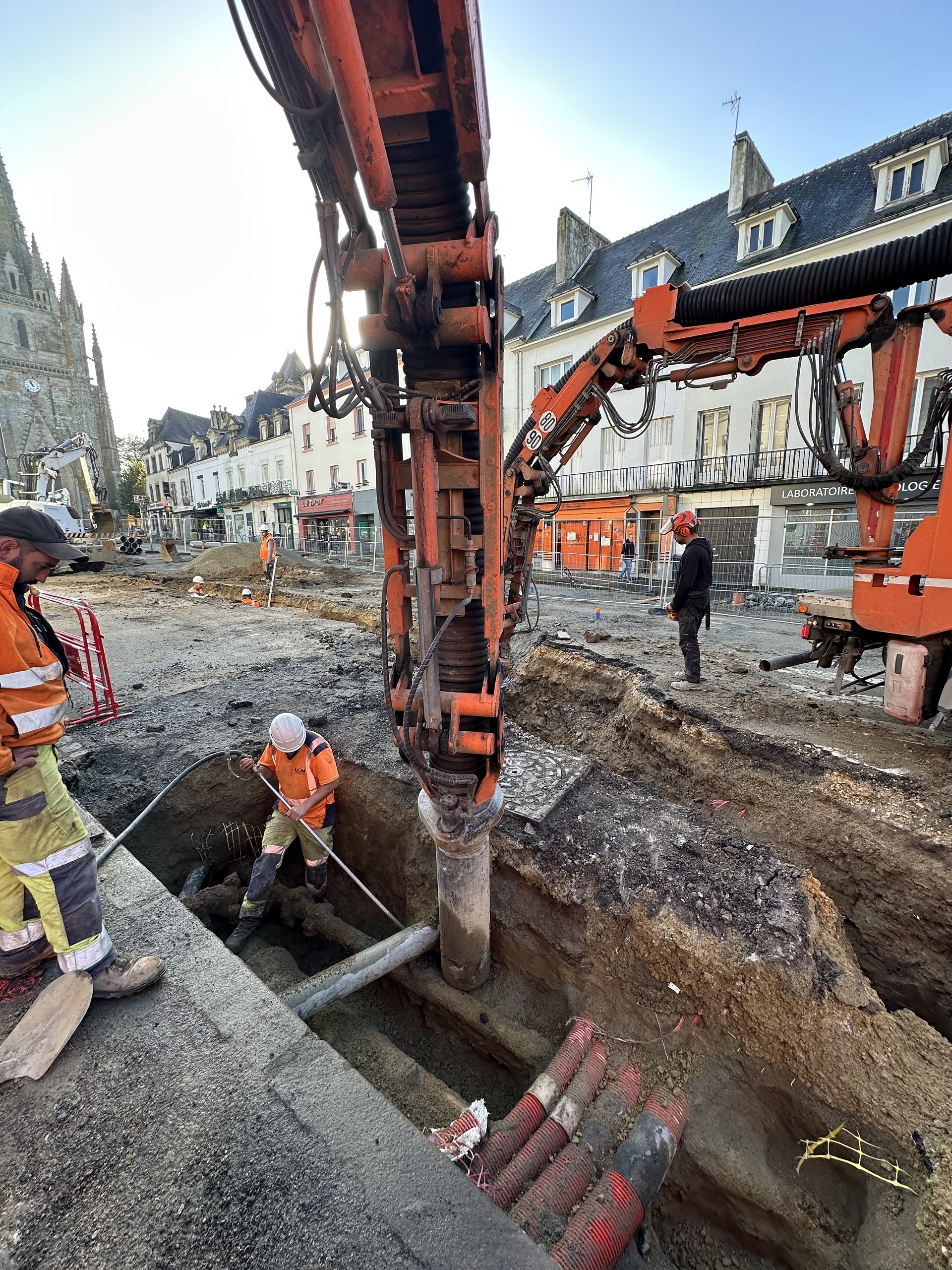 Dégagement divers réseau pour rénovation du réseau eau potable.