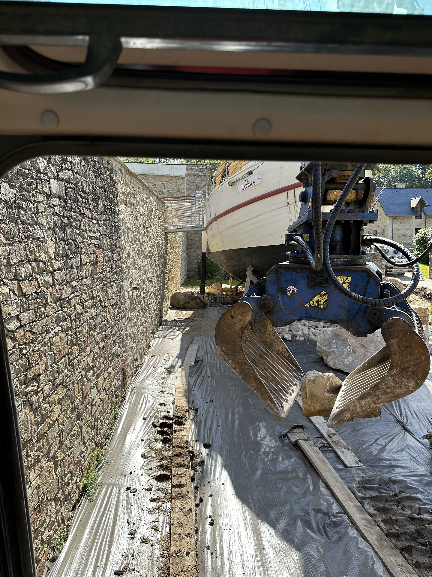 Chantier pince de tri